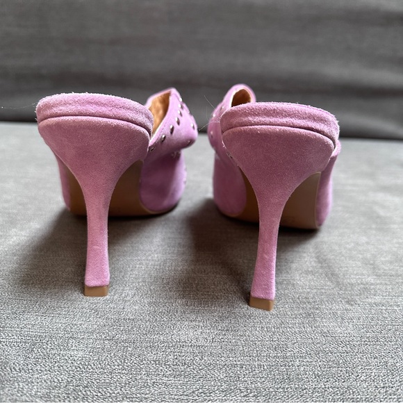 Western affair Pink Suede Mules with studded Details | size 39 - Picture 3 of 5